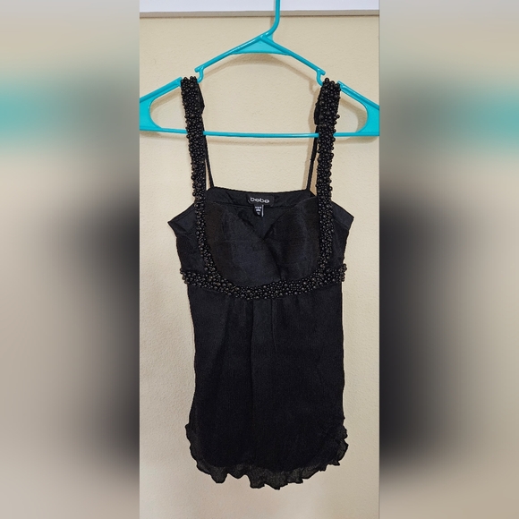 Bebe beaded strap silk top size XS - Picture 3 of 9